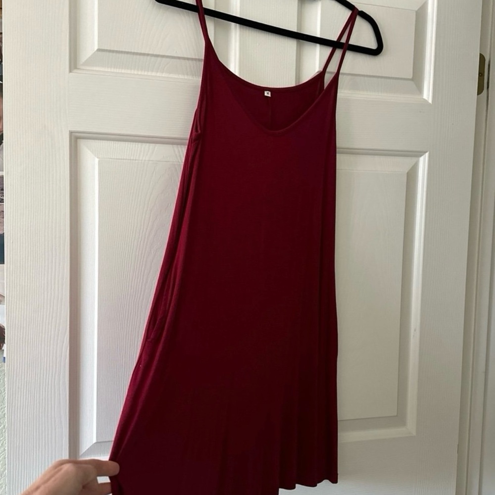 Burgundy Sleeveless Dress